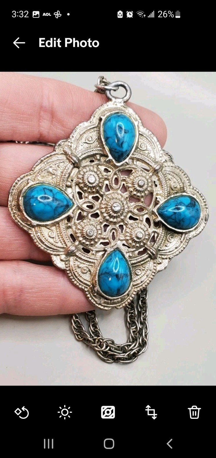 10Pc Southwest Style Faux Turquoise Lot: Premier Designs Necklace, Avon pendant+