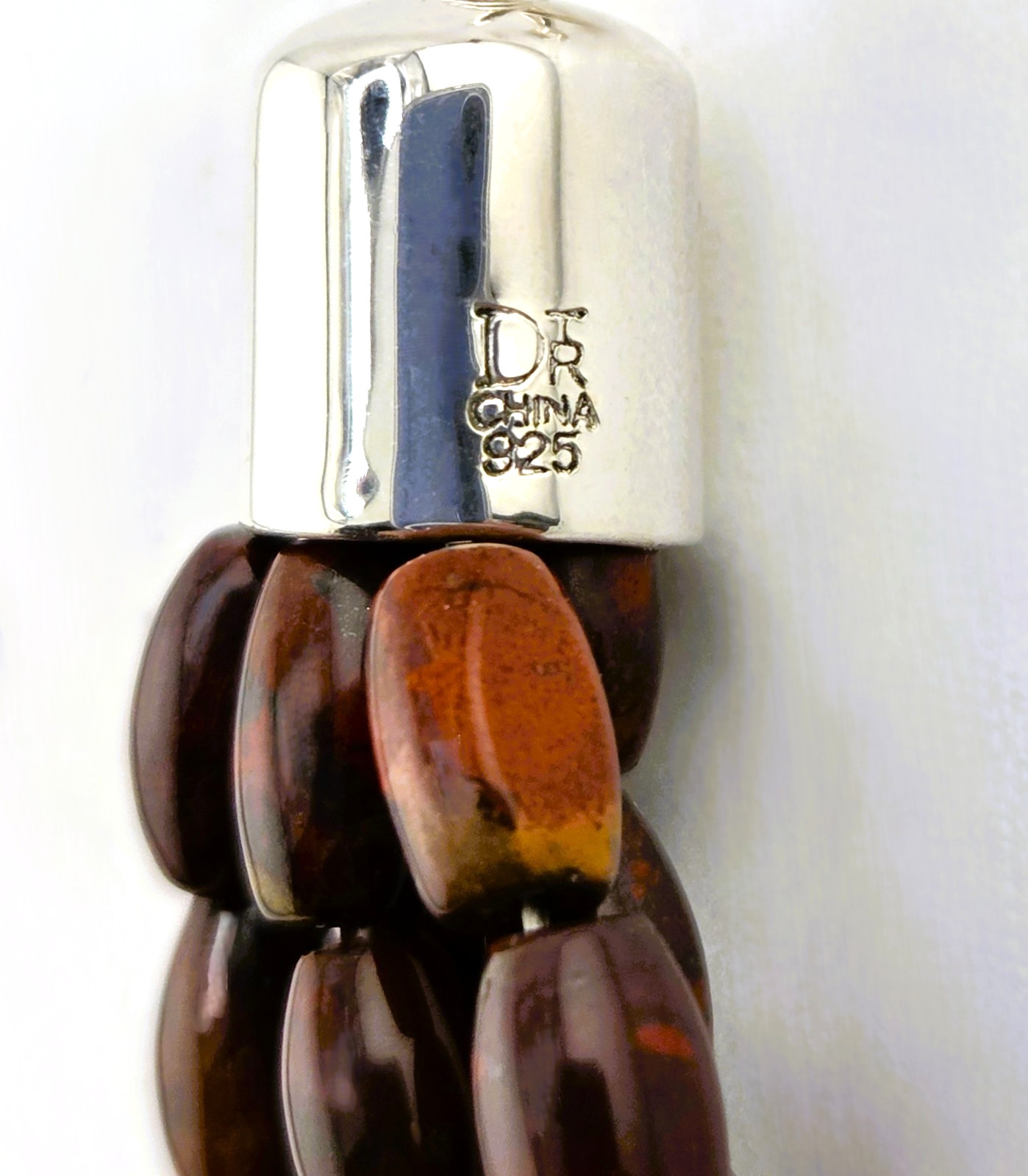 Jay King Necklace Mahogany Obsidian 5 Strand Beaded Sterling DTR 2097