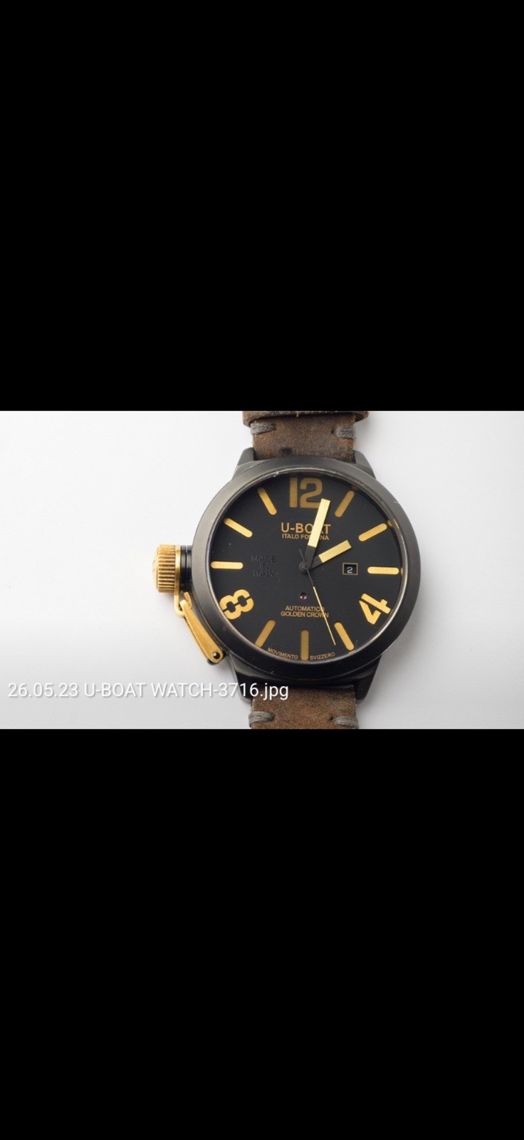 U-Boat Italo Fontana Golden Crown Ref. 1215 53 mm Ltd. 71/300 Full set