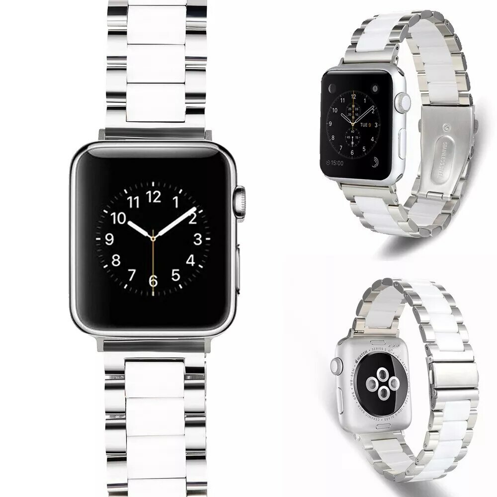 Ceramic Ladies Watch Band Stainless Steel Bracelet For Apple Watch Ultra 9876543