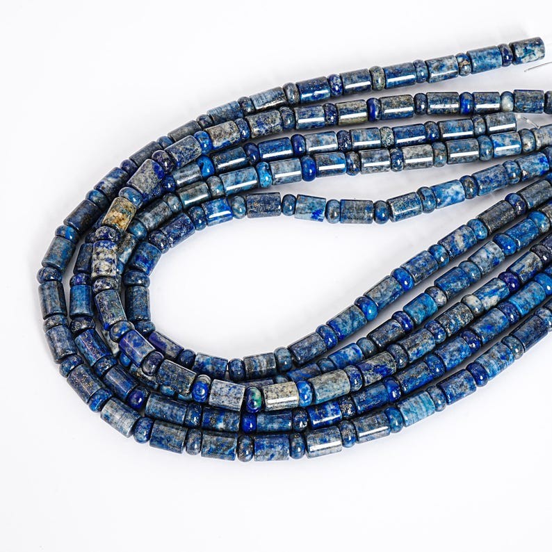 Blue Lapis Lazuli Tube Beads Grade AAA Loose Beads 6X9MM-6X4MM 8X10MM-8X4MM