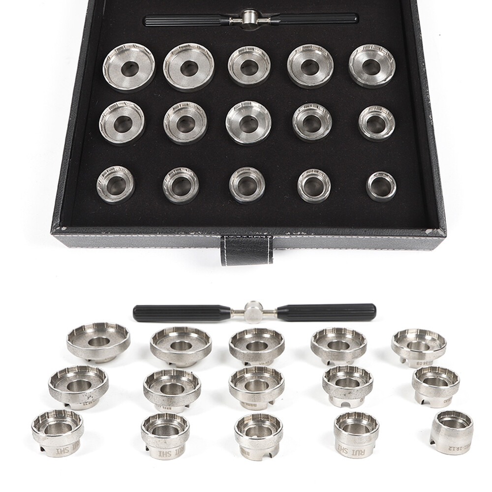 15 Dies Watch Back Case Opener Die Fit Breitling Removal Tool Opener Kit USA