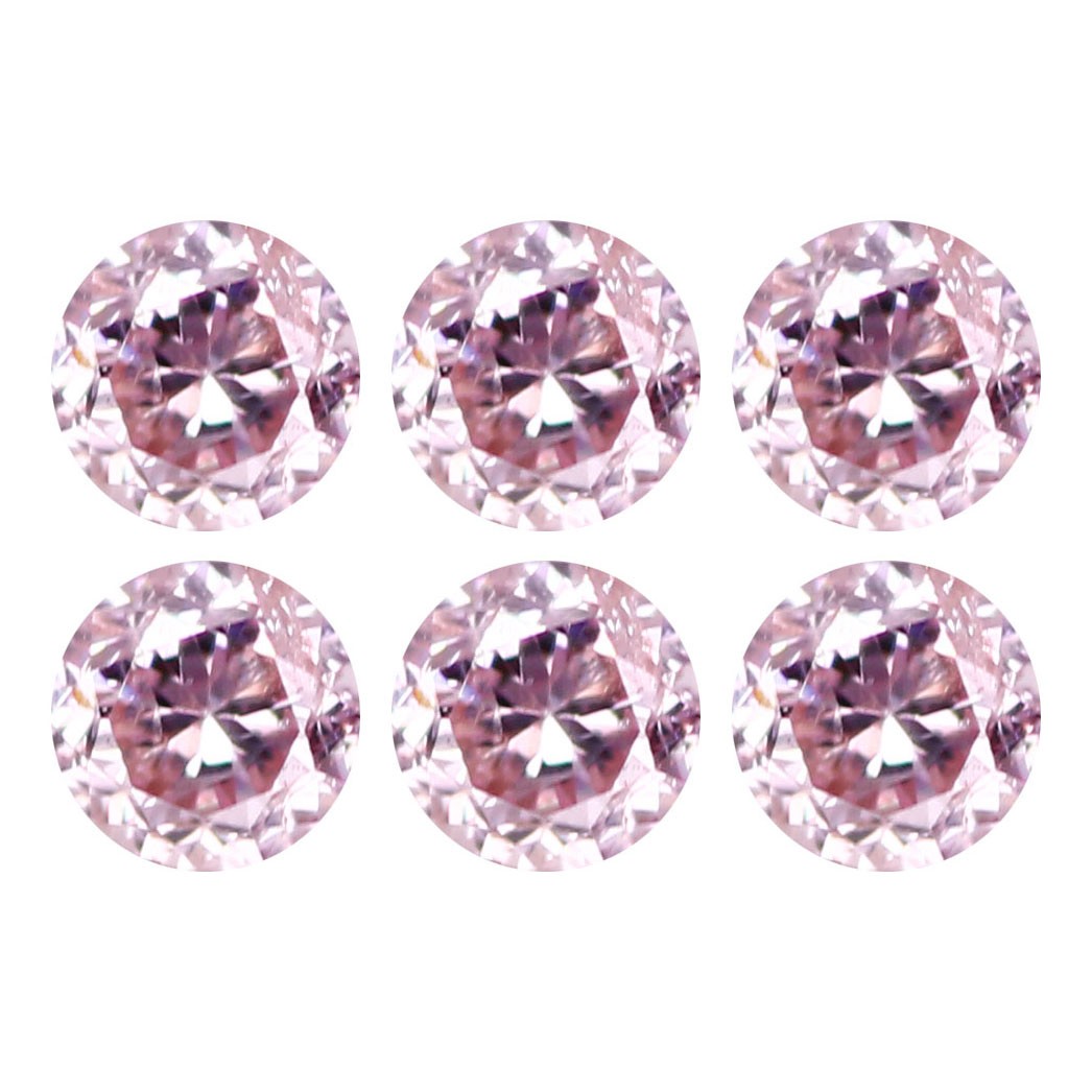 0.11 Ct SI-1 [6 Pcs Lot] Brilliant Round 1.6 MM Pink Genuine Argyle Diamond