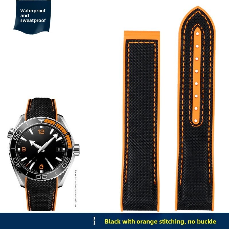 High-quality Nylon Rubber Silicone Watch Straps Mens Sports Band 21mm for Omega