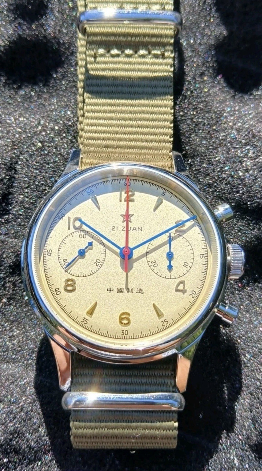 Seagull 1963 ST1901 38mm Sapphire Manual Wind Pilot Chronograph Watch US Seller