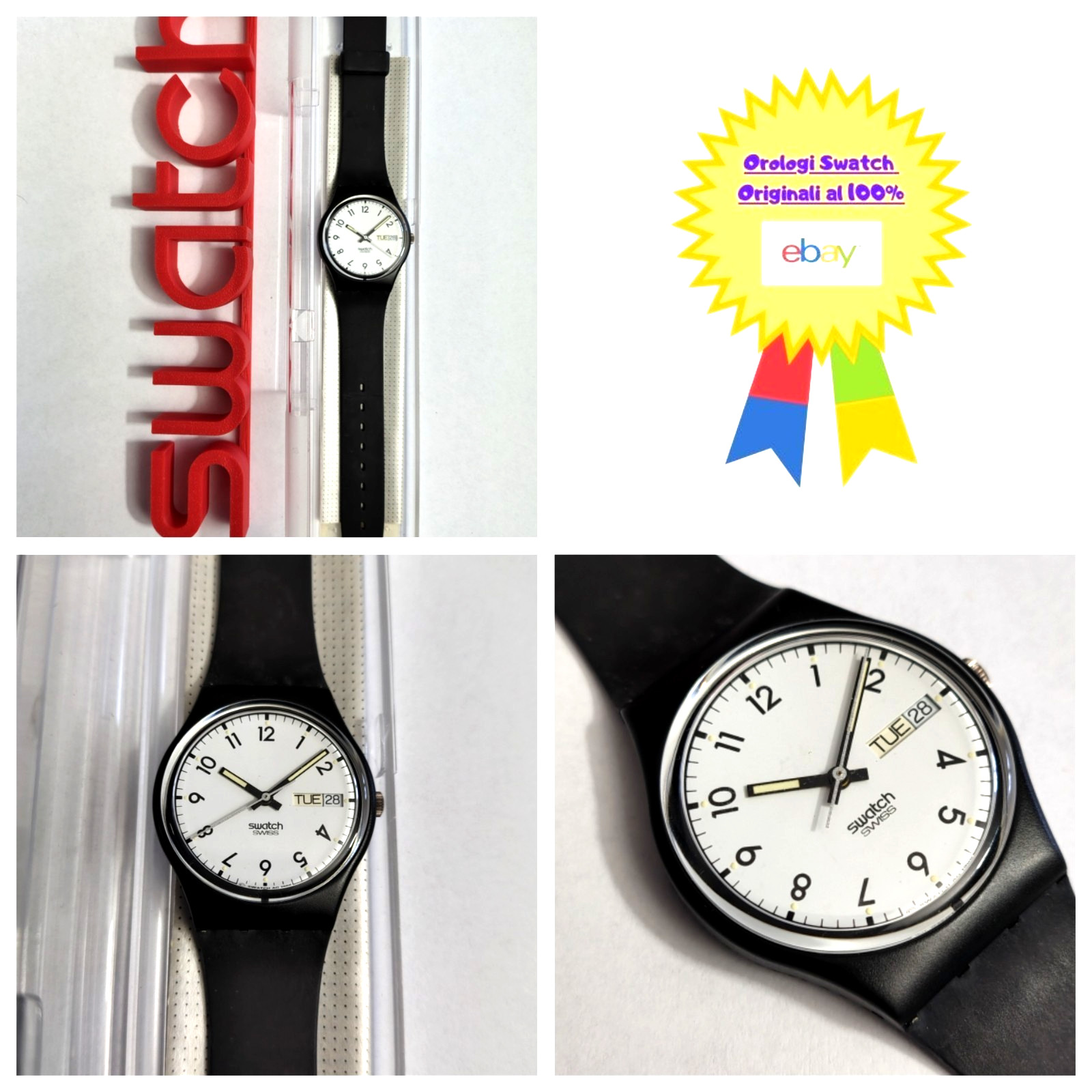 Swatch Gent New NOS Classic Three GB725 1992 Vintage Wristwatch Years 90