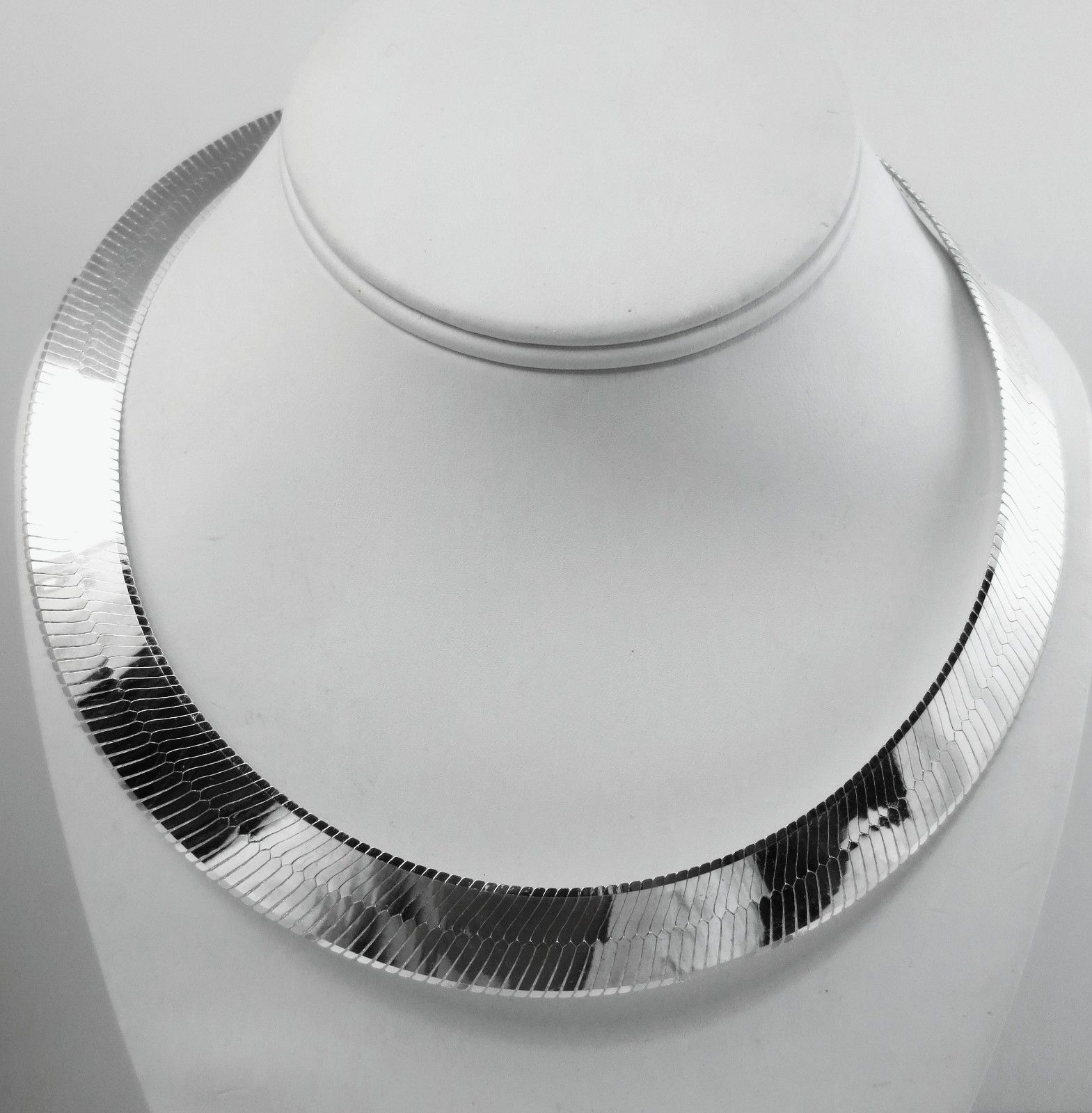 16.5mm Herringbone Sterling Silver Necklace 925 Italian Chain NEW 20,22,24,30 in