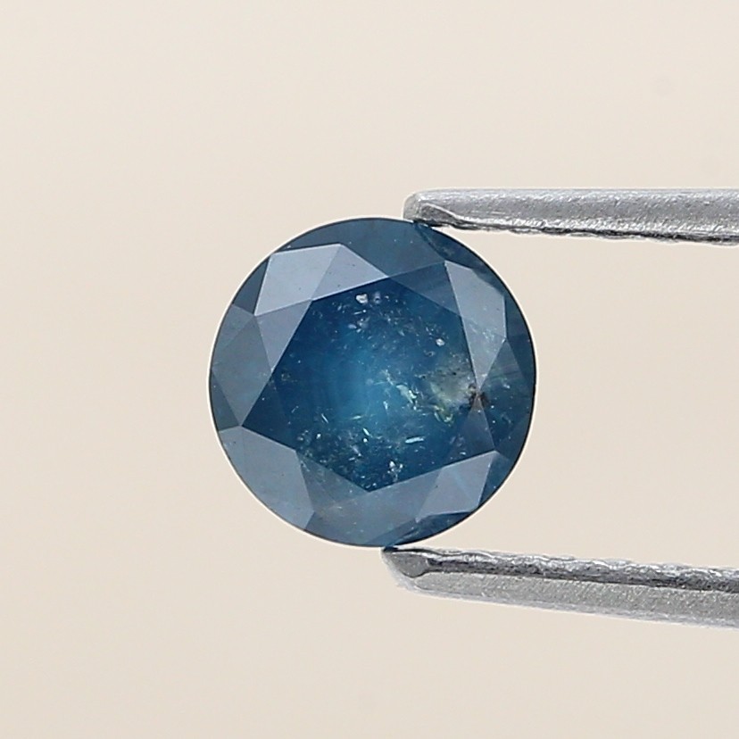NATURAL DIAMOND ROUND SHAPE BRILLIANT CUR BLUE COLOR 0.36 CT
