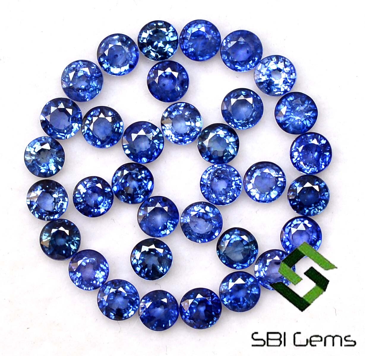 Natural Blue Sapphire Round Cut 4 mm Lot 17 Pcs 6.16 Cts Lustrous Loose Gemstone