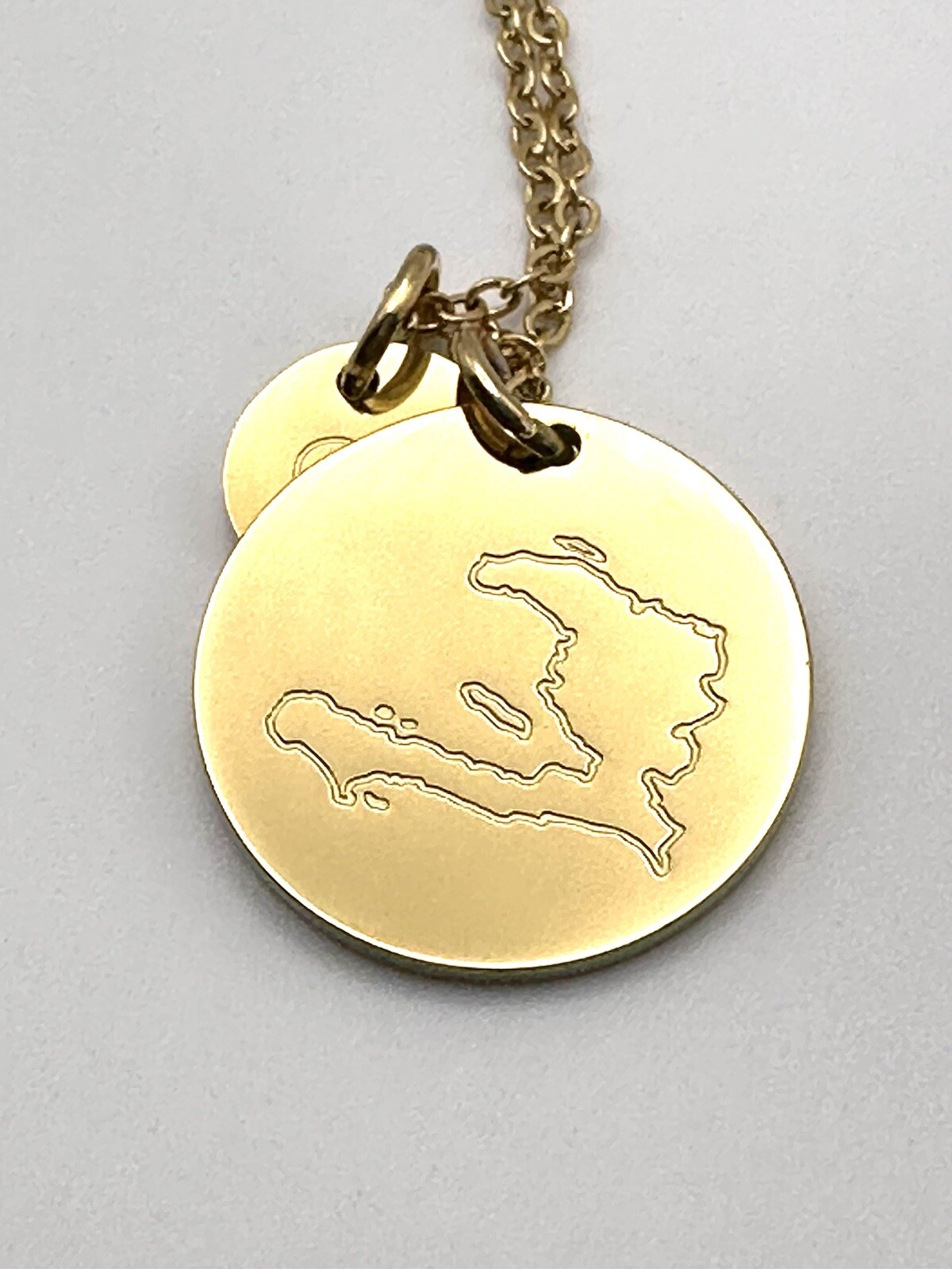 Haiti HTI Country Necklace Charm LDS Sister Missionary Mom Wife Statesman Ties