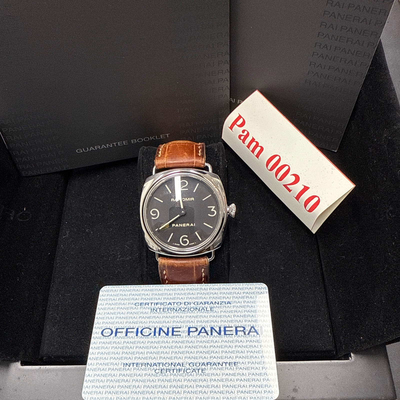 Panerai PAM00210 Luminor Base 44mm LE 424/5000 Full Set 05/2008 Box Card Books