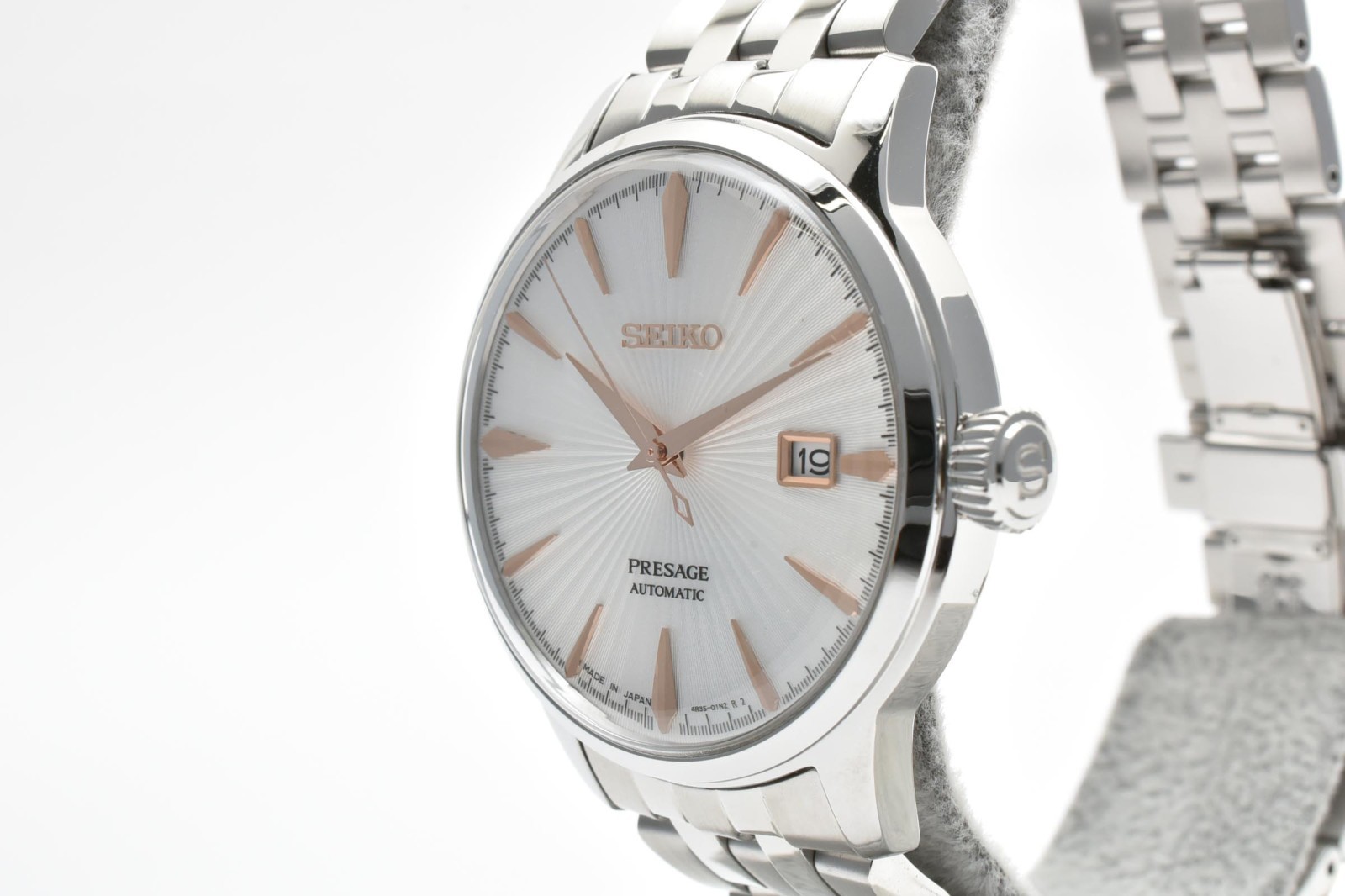 [ MINT] Box Seiko Presage 4R35-01T0 Automatic SARY137 White Men’s Watch JAPAN
