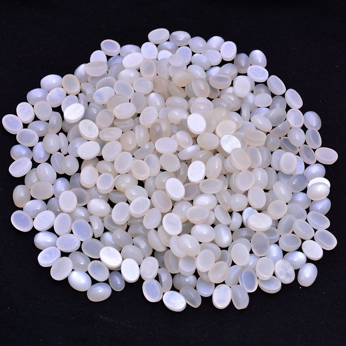 70 Pcs Natural Moonstone Untreated Oval Cabochon 8mm*6mm Gemstones Wholesale