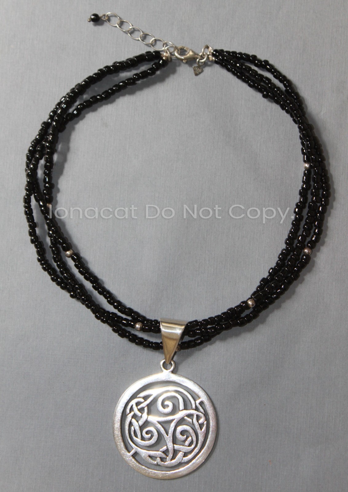 SILPADA Sterling Silver Large Celtic Knot Scroll Pendant Slide S1230
