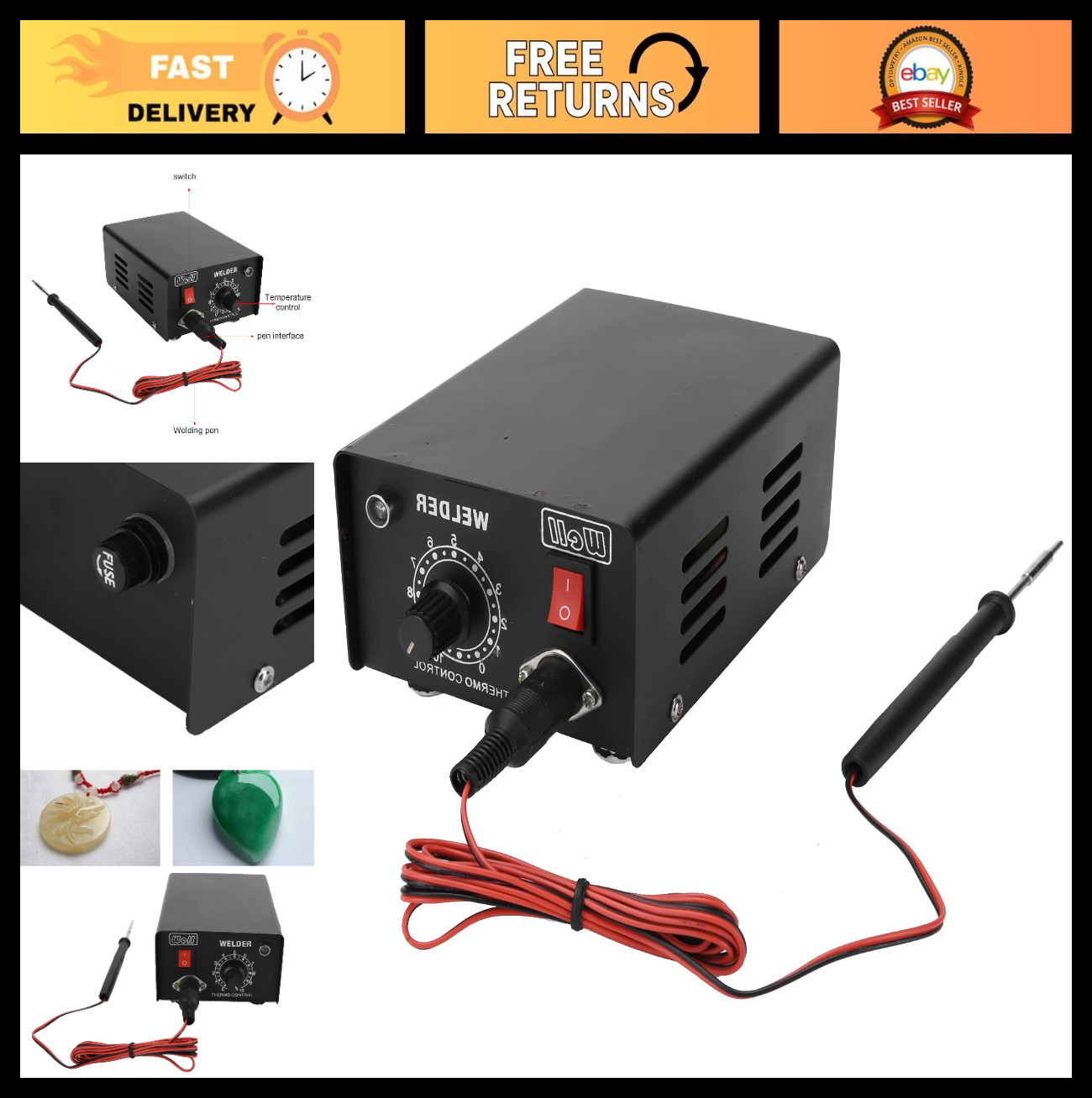 Compact Jewelry Wax Welder Soldering Machine for Jewelry Making & Casting