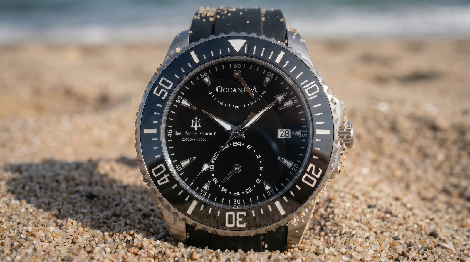 Oceaneva Power Reserve 6000m Grade 5 Titanium Automatic Black