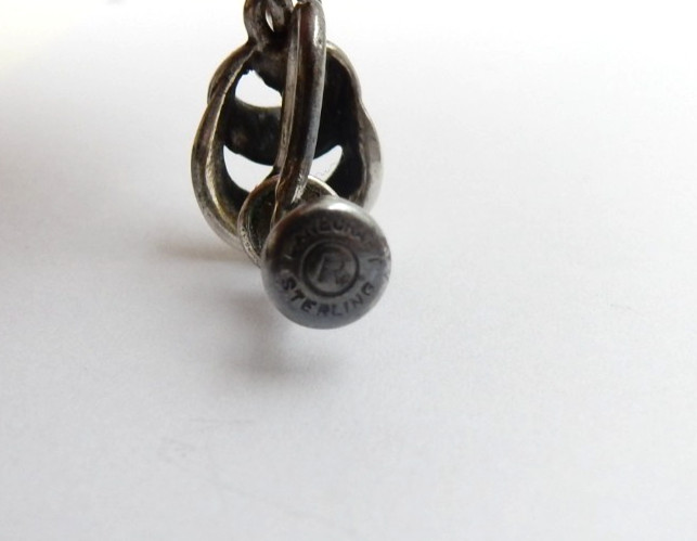 VINTAGE DANECRAFT STERLING SILVER RIPPLE WAVES SCREW BACK EARRINGS, 8.8 GRAMS