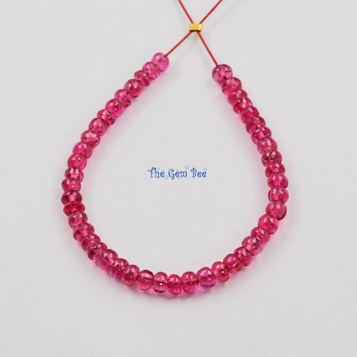 2.5mm No heat Neon Hot Pink Burmese Jedi Spinel Smooth Rondelle Beads 3 inch