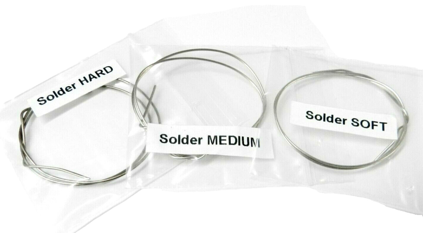 Silver Solder Wire Assorted Pack 3 Pieces 12″ Each Soft Medium & Hard Jewelry