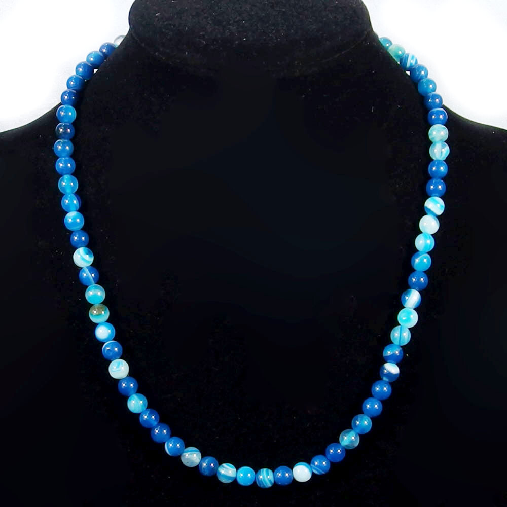 Fashion Jewelry 6mm Natural Multicolor Round Gemstone Beads Necklace 18 Inches