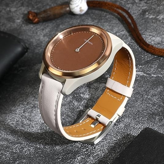 18mm Leather Watch Band Compatible with Garmin Venu 3S 41mm/Venu 2S/Vivoactiv…