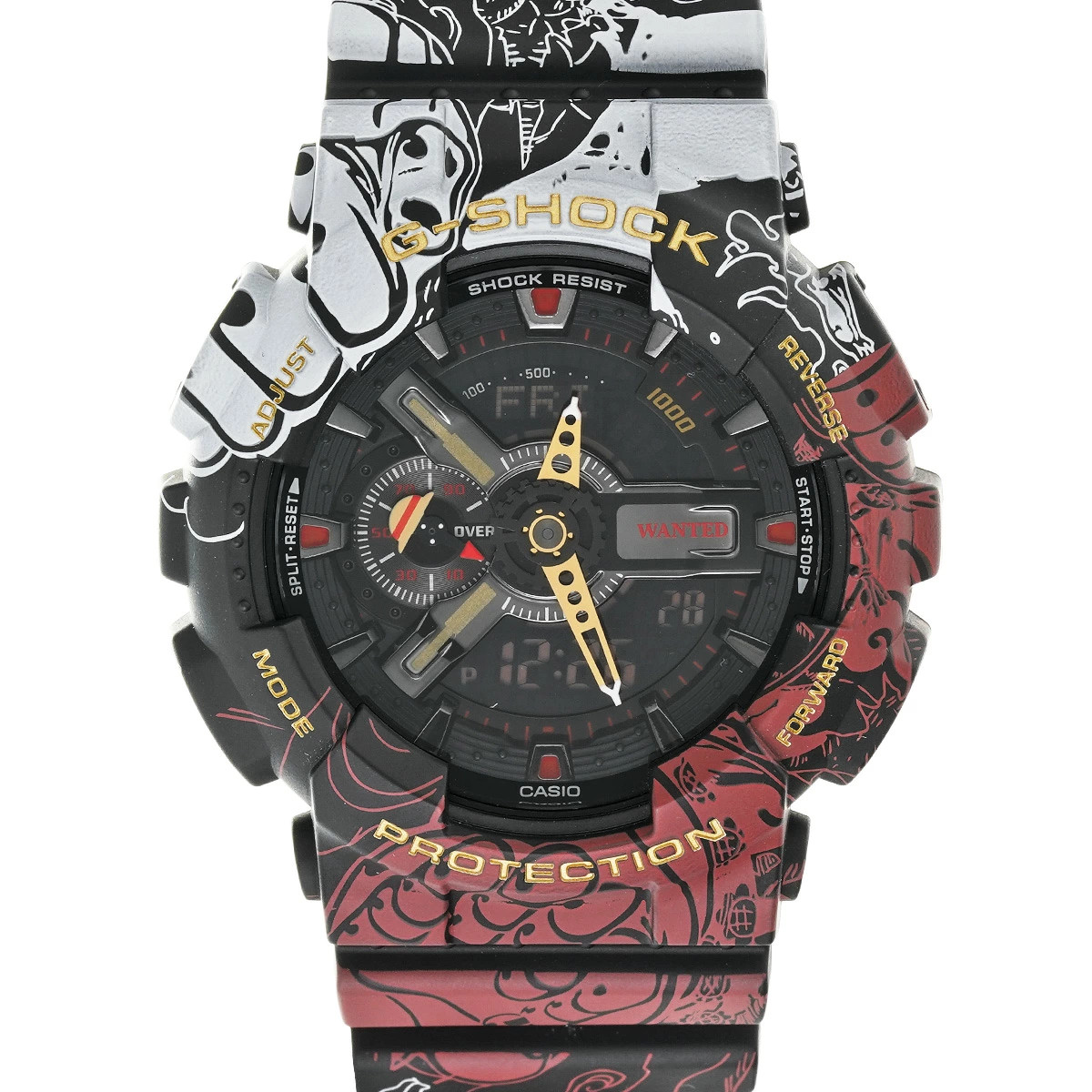 CASIO G SHOCK One Piece Collaboration GA 110JOP 1A4JR Black Red Men’s Watch Used