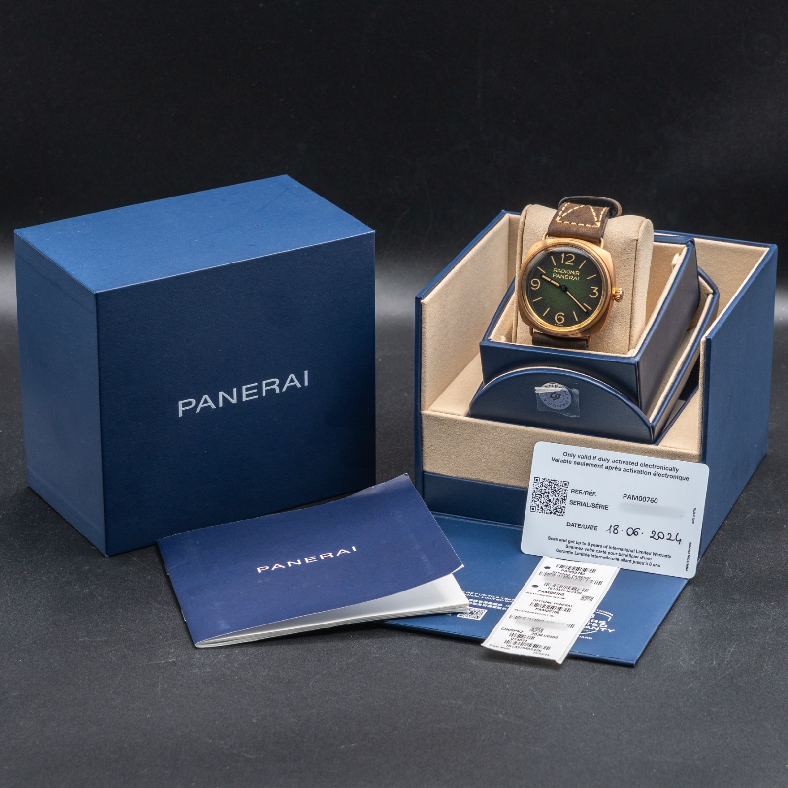 PANERAI Radiomir Bronzo Green Dial Manual Wind 47mm PAM00760 PAM 760