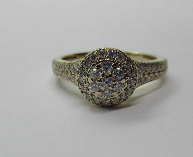 10K Gold Diamond Cocktail Ring Diamond=.90 Carat D-VS2 Size 5.25 Value=$3,900