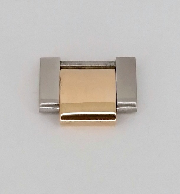 Rolex two tone rose Gold Stainless Steel link bracelet 15mm (one piece) Genuine