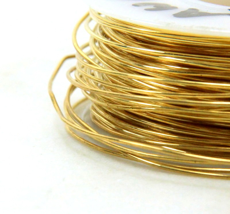 Brass Wire, 22 Gauge, Dead Soft, Round Brass Jewelry Wire, 20 Feet, 016