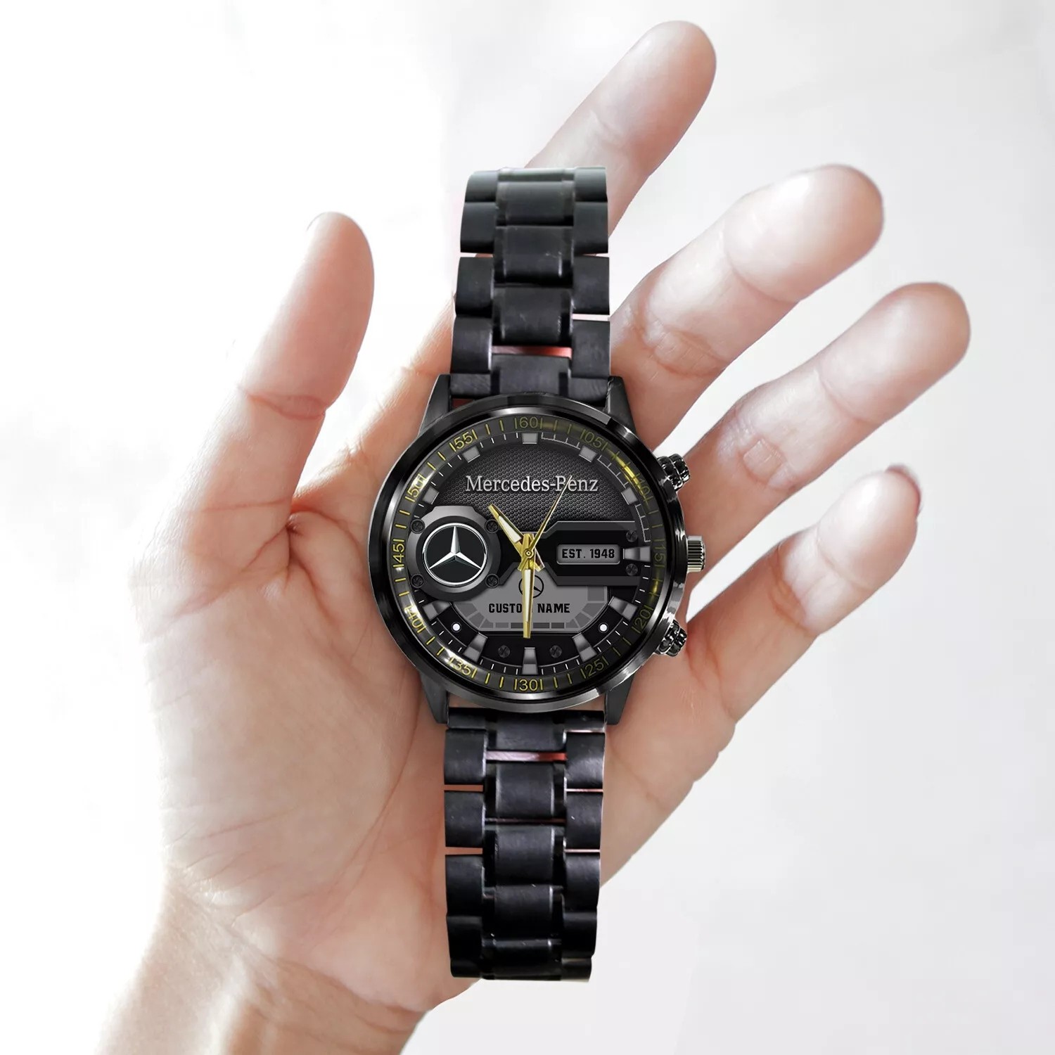Mercedes – Black Stainless Steel Watch