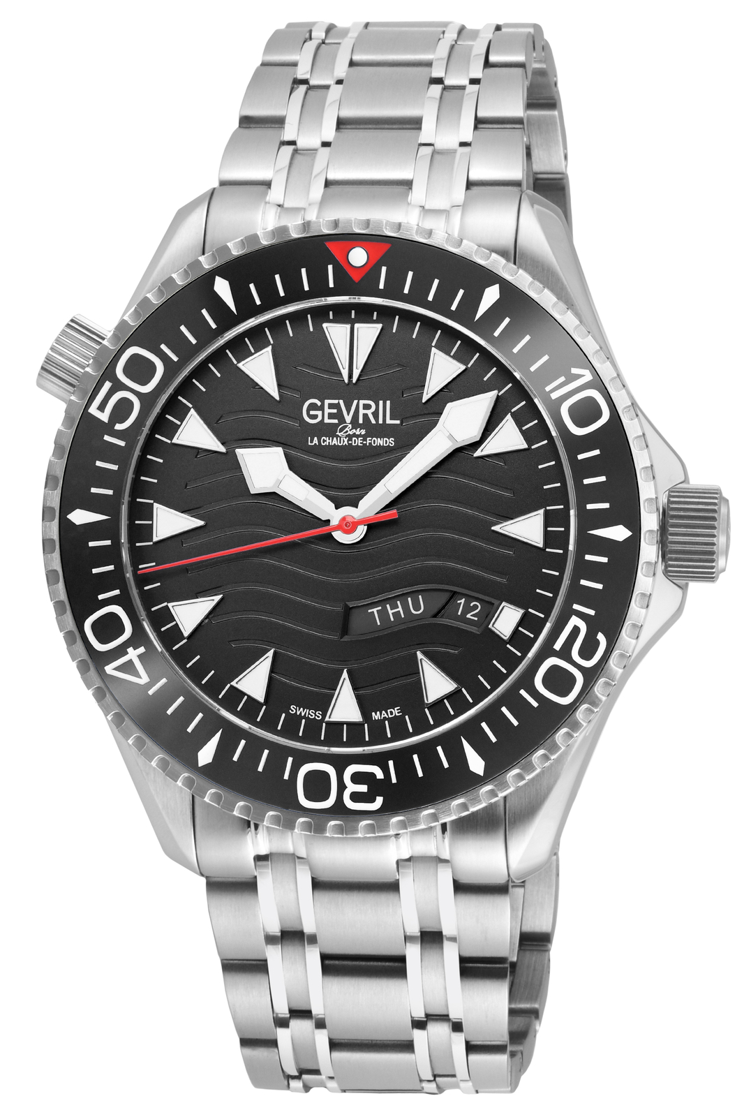 Gv2 By Gevril Men’s 48830B Hudson Yards Automatic Stainless Steel Diver Watch