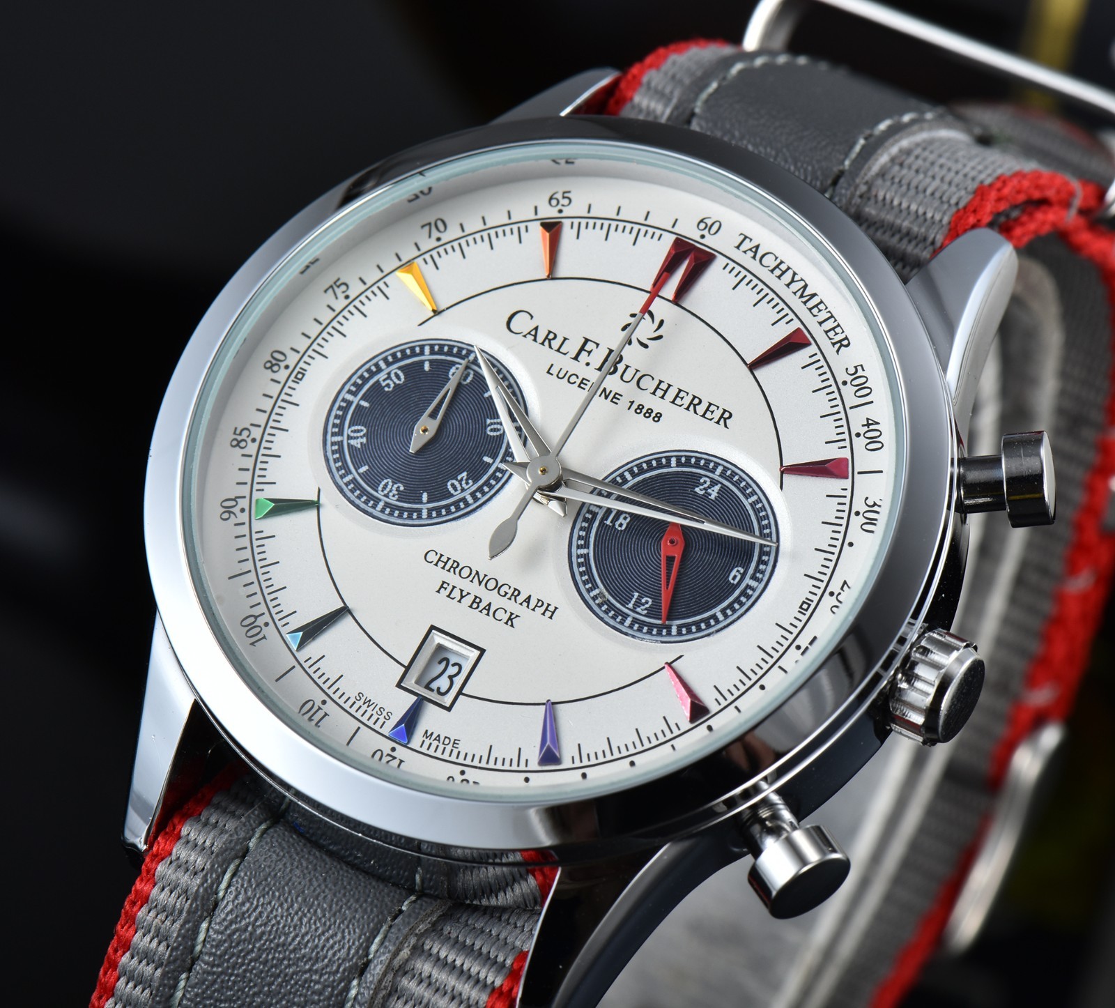 Carl F. Bucherer style multifunctional men’s chronograph watch