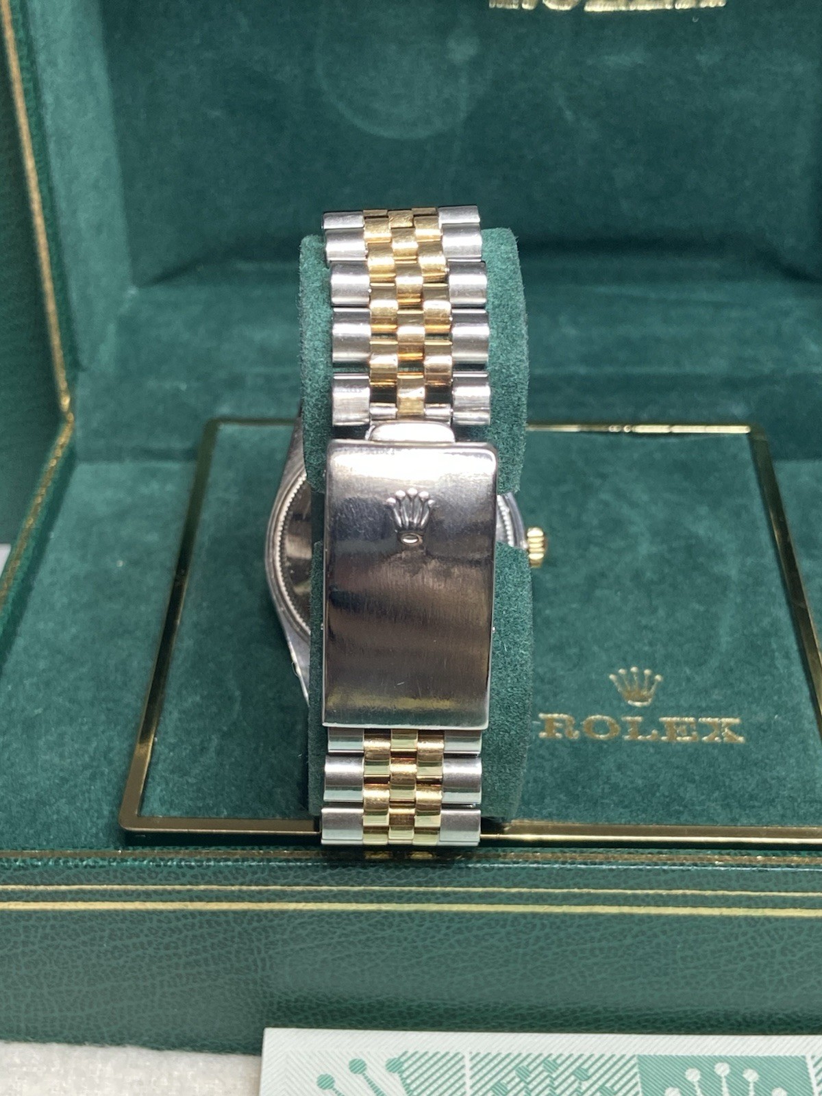 ROLEX ♛ Oyster Perpetual Date 15053* SS & 18K Full Set With Extra Dial ~Preloved