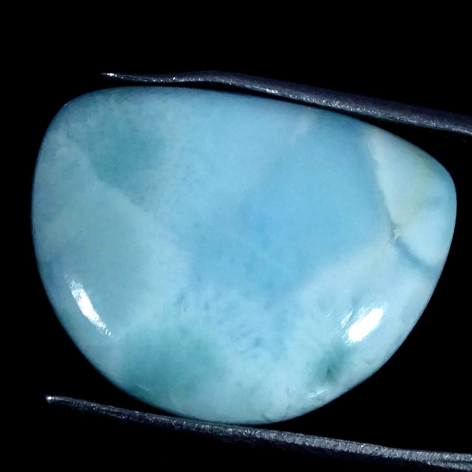 23.10Cts 100% Natural Larimar Fancy Cabochon Loose Gemstone 19X24X5MM