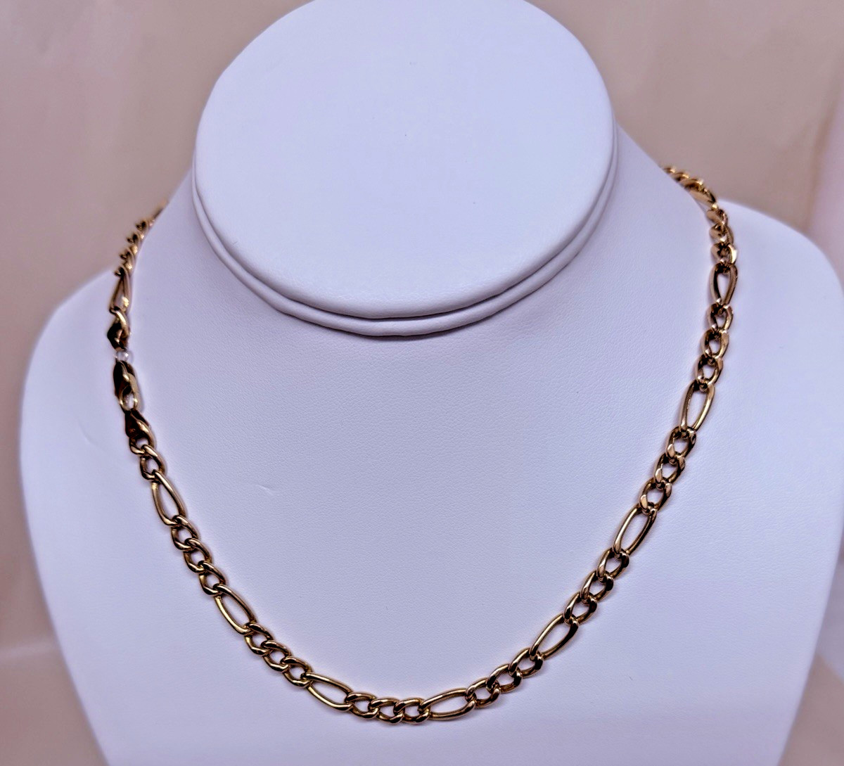 14kt Yellow Gold 20″ Figaro Chain Link Necklace 15.9g 5.7mm #1018574-1