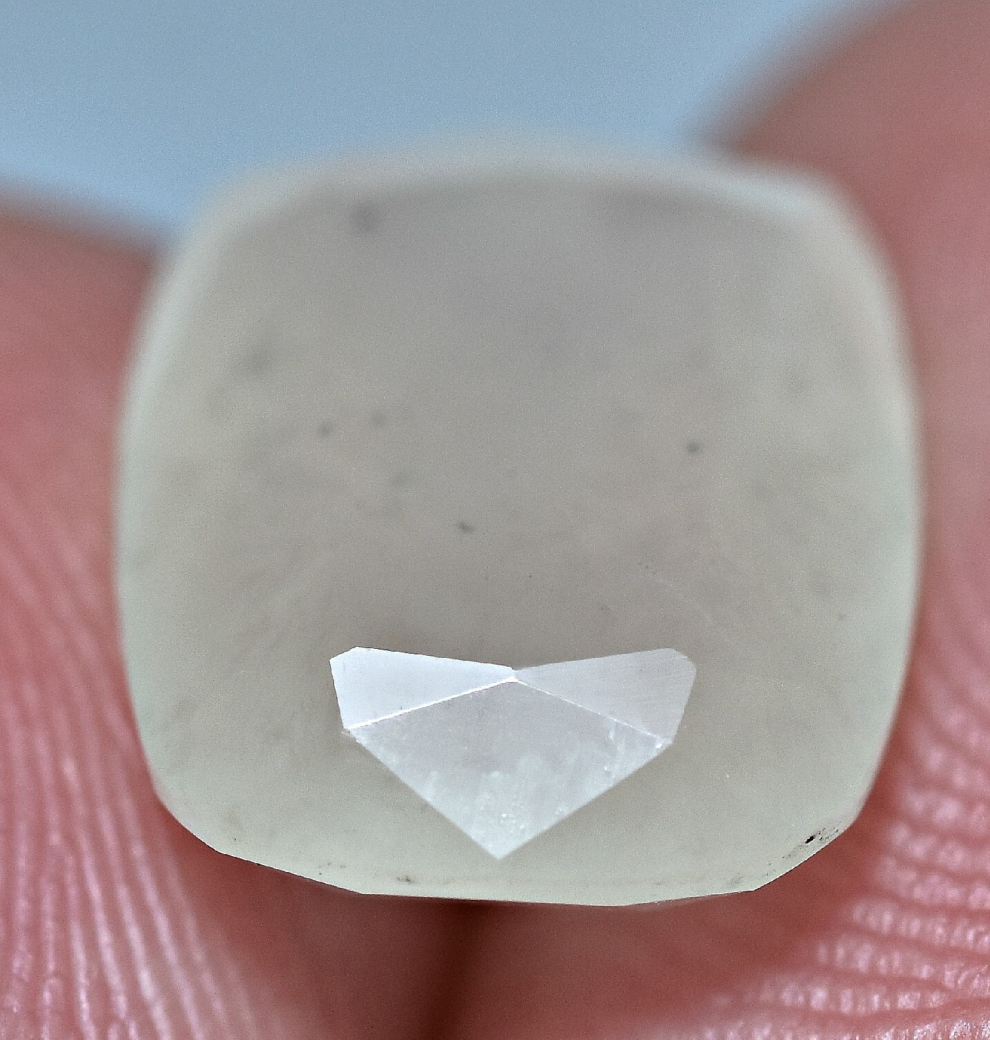 6.80 Carat Top Quality Faceted Rare White Grossular Cut Gem from Pakistan