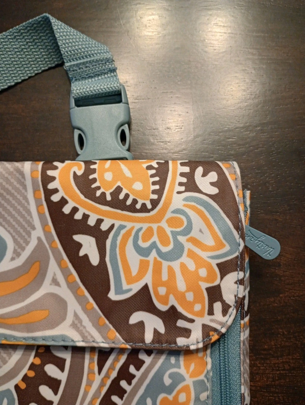 Thirty-One Folding Hanging Zipper Jewelry Organizer w/ Pockets Paisley Travel