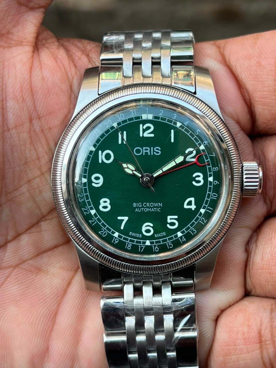 Oris Big Crown Automatic Green Dial Stainless Steel Pointer Date Men’s Watch