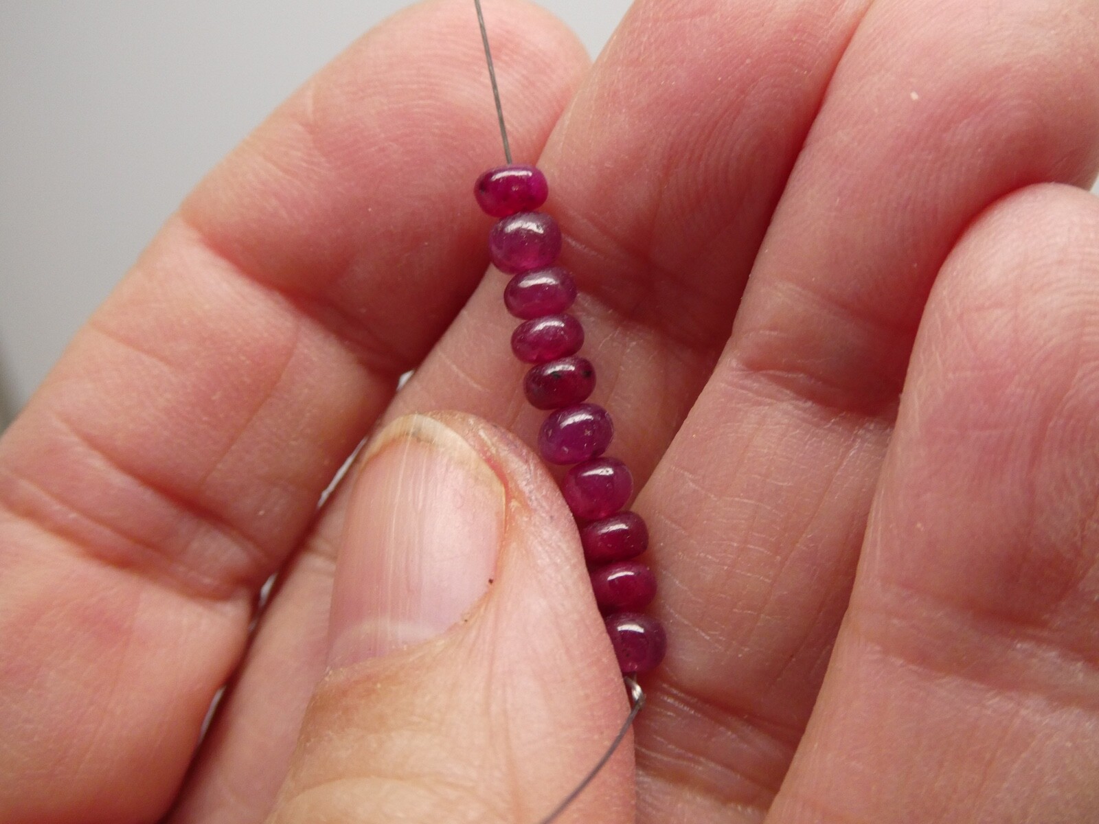 Genuine Red Ruby Gemstone Button Rondelle Smooth 4mm x 3mm Loose 10 BEADS