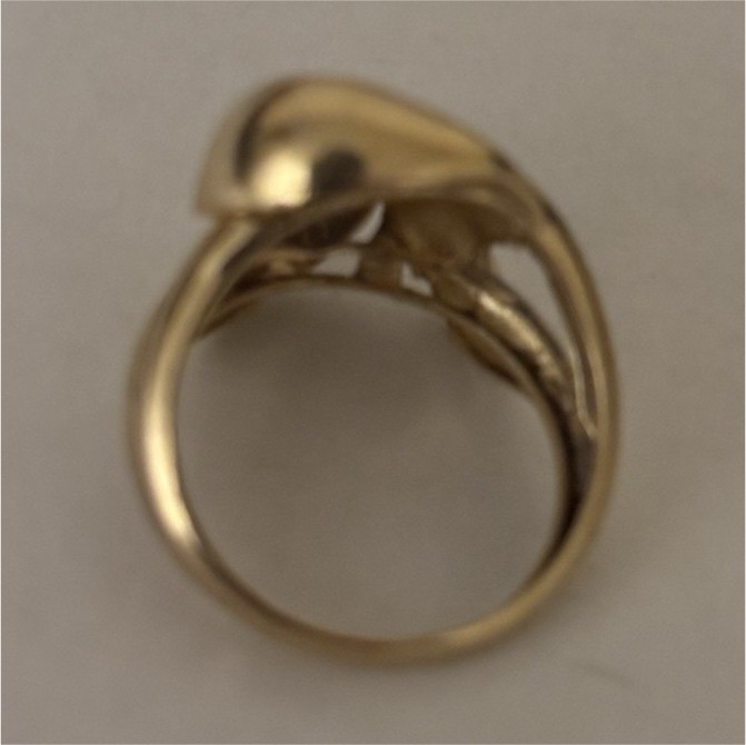 Yellow Gold Ring Abstract Sculptural Design Size 6.5 Fine Jewelry 2.52g