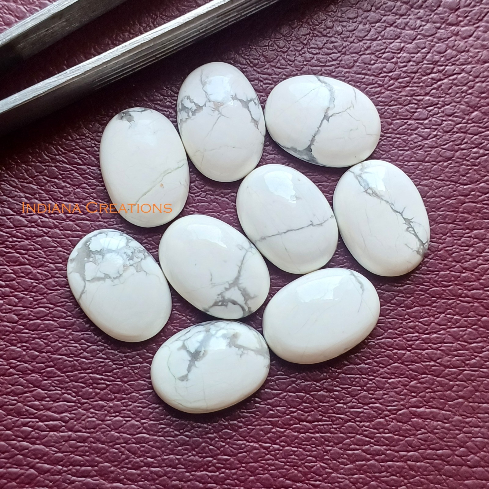 White Howlite Oval Cabochon 6x8mm To 20x25mm Natural Loose Gemstone