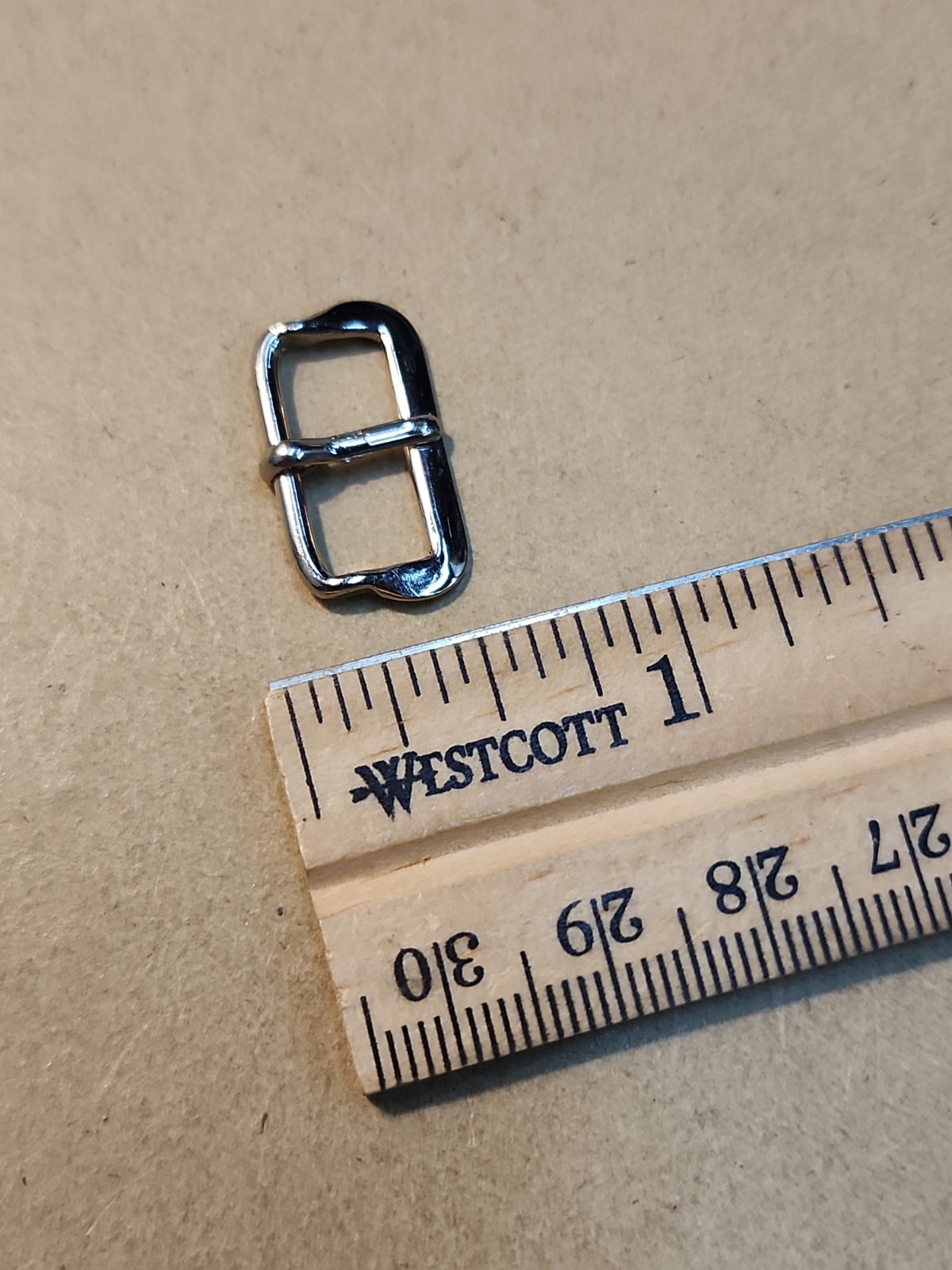 1930’s-40’s NOS Silver-Tone 16mm Interior Sew In Watch Band Buckle
