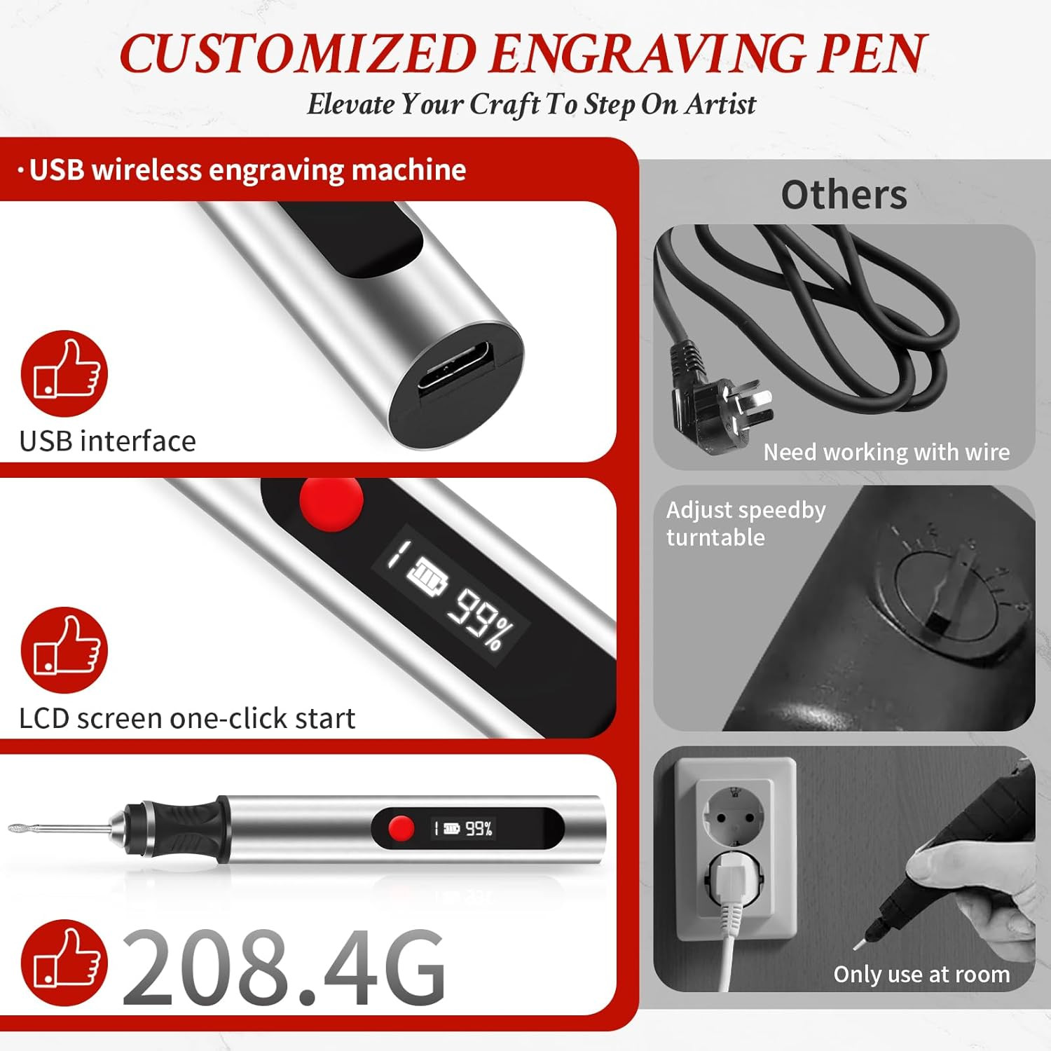 Engraving Pen, Ultimate Cordless Engraving Pen for Artists & Diyers – Engrave