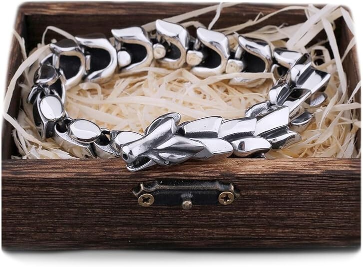 BESTSELLER Viking Stainless Steel Dragon Chain Wristband Mens Punk Bracelet