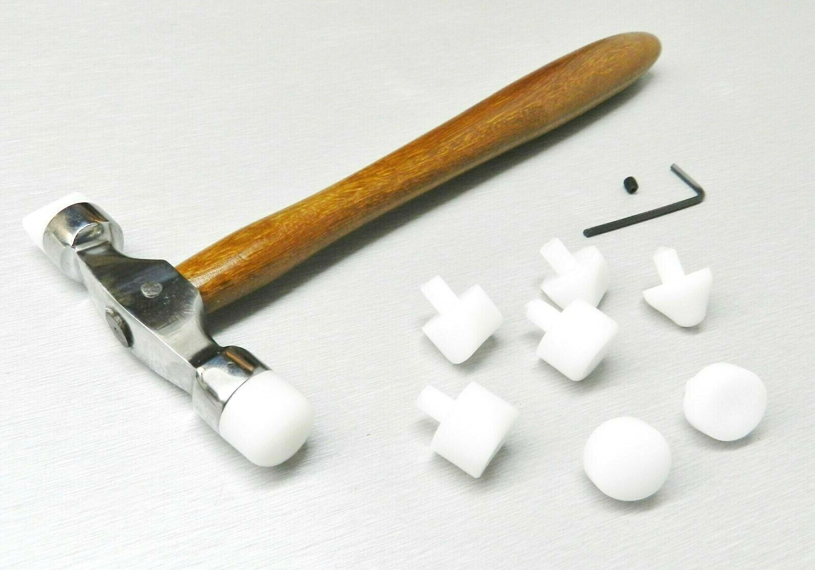 Nylon Hammer Heads Soft Touch 9 Face Plastic Tipped Jewelry Metal Forming Tool