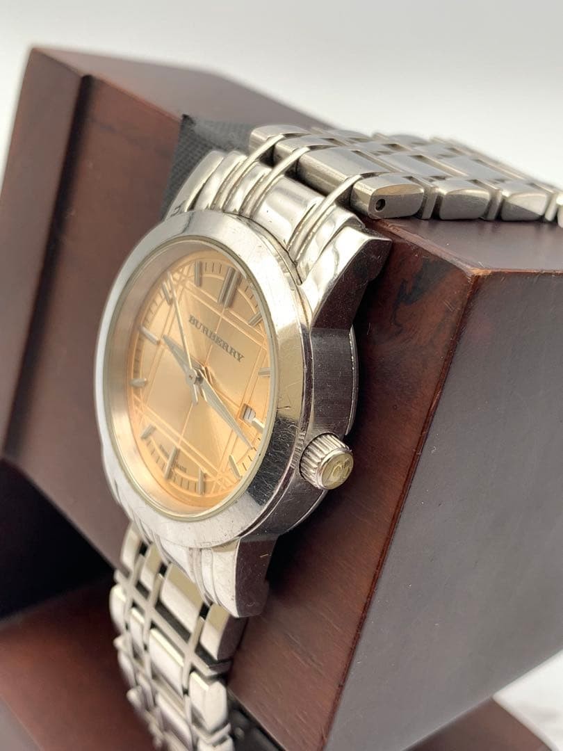 Working BURBERRY Women’s Men’s Watch Silver with Box