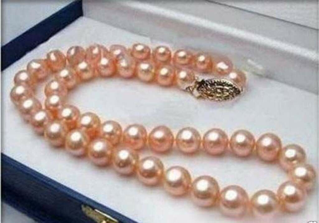 Charm 7-8mm Genuine Natural Pink Cultured Pearl Necklace 14-48 inches