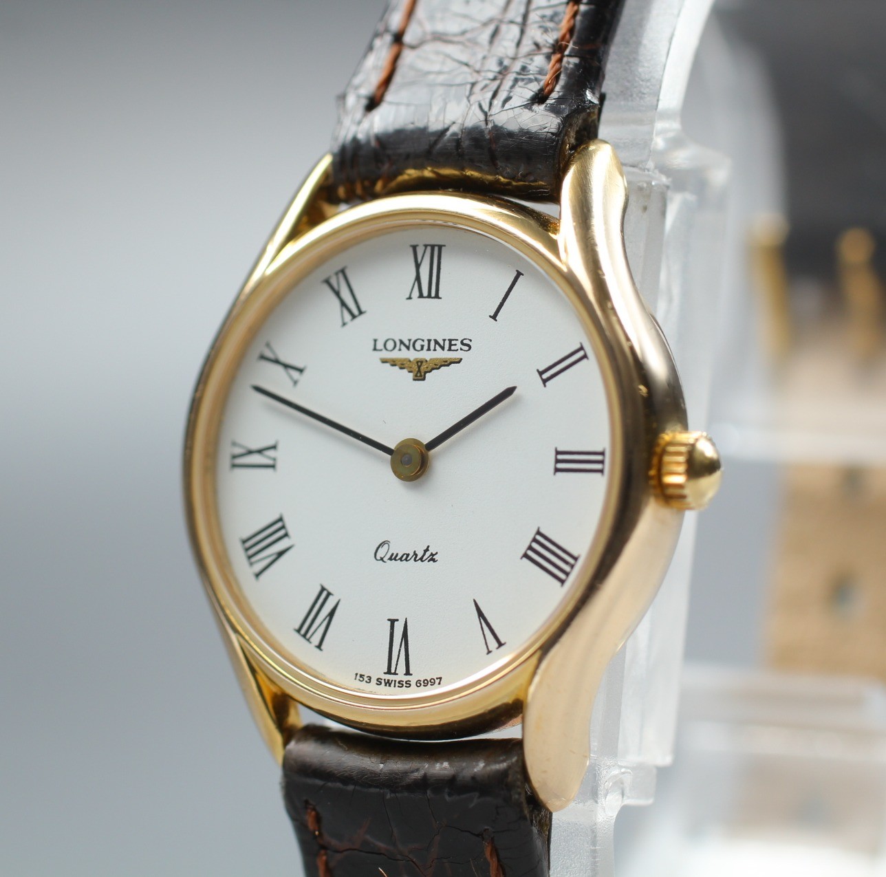 [N MINT] Longines Cal. L153.2 153 6997 23mm White Roman Dial Quartz Womens Watch