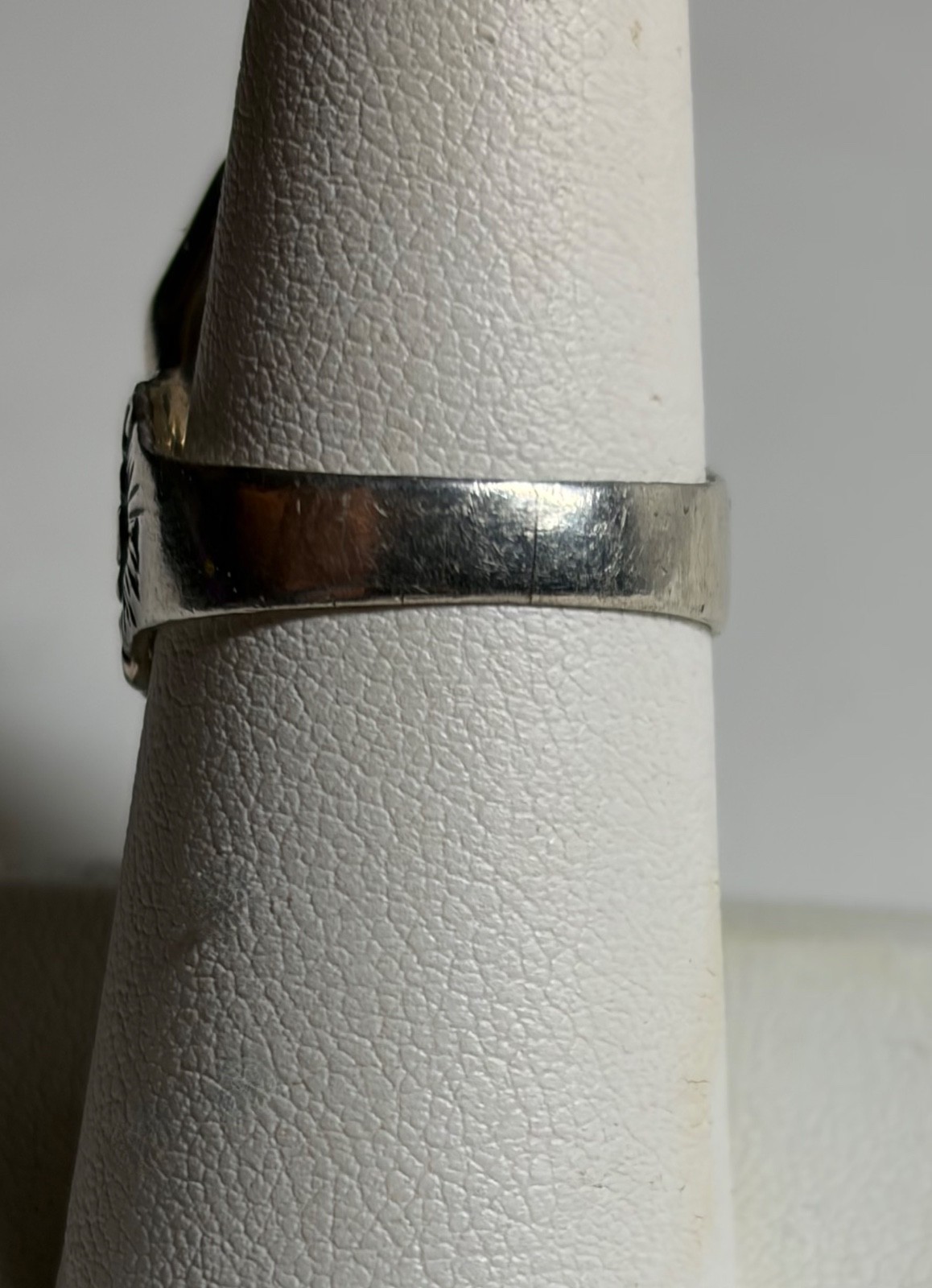 Coffin Cross Poison Sterling Silver Ring Skeleton Memento Mori Size 7.5 Vintage